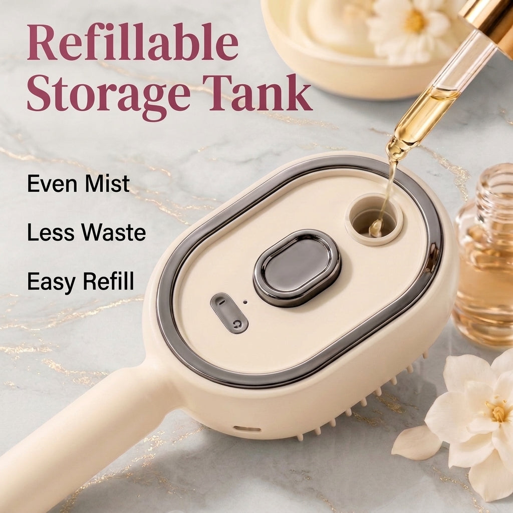 2 in 1 Electric Spray Hair Brush